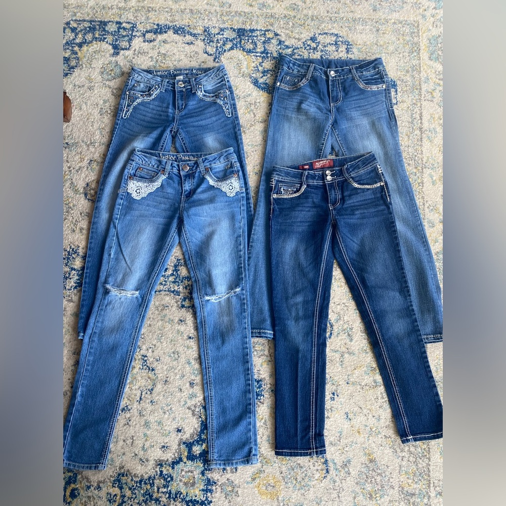 Girls Size 12 Jeans (4 pairs)